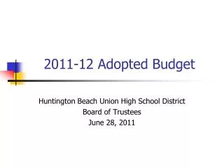 2011-12 Adopted Budget