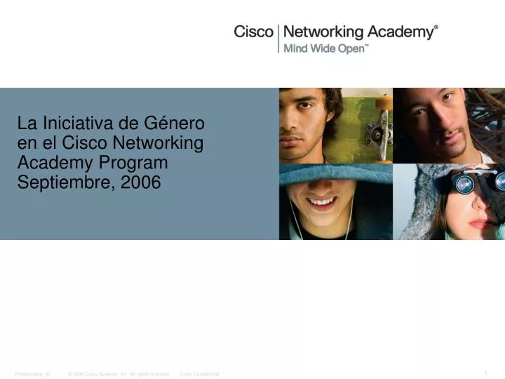 la iniciativa de g nero en el cisco networking academy program septiembre 2006