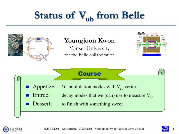 status of v ub from belle