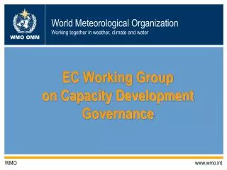 EC Working Group on Capacity Development Governance