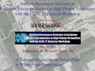 General Discussion on Future Plans White Paper Preparation