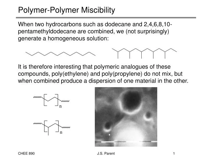 polymer polymer miscibility