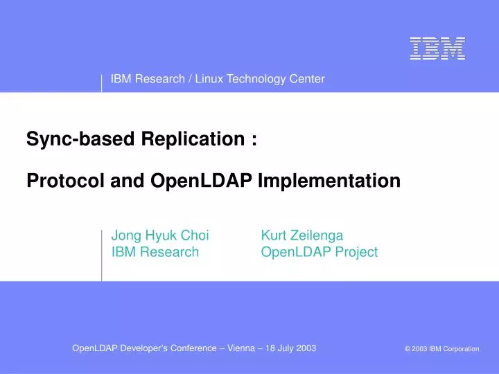 sync based replication protocol and openldap implementation