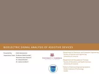 Bioelectric signal analysis of assistive devices