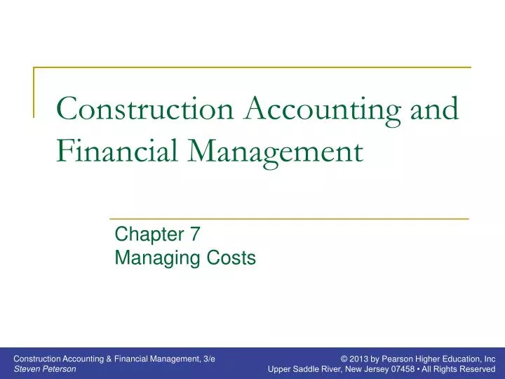 construction accounting and financial management