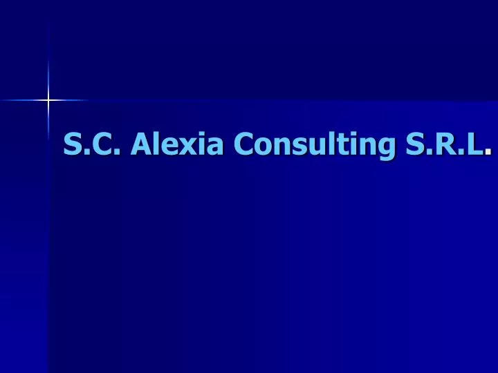 s c alexia consulting s r l