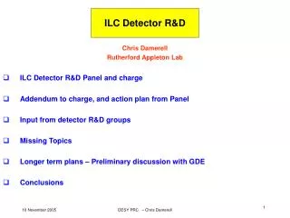 ILC Detector R&amp;D