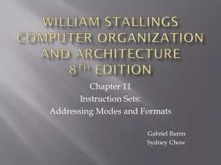 William Stallings Computer Organization and Architecture 8 th Edition