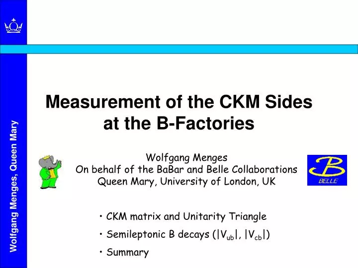measurement of the ckm sides at the b factories