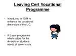 Leaving Cert Vocational Programme - slide 1