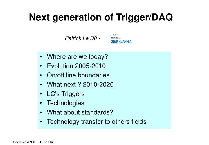 next generation of trigger daq