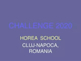 CHALLENGE 2020
