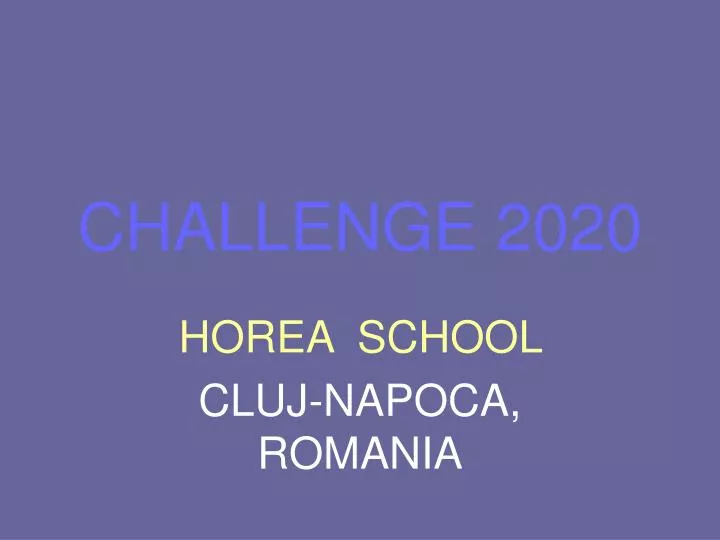 challenge 2020