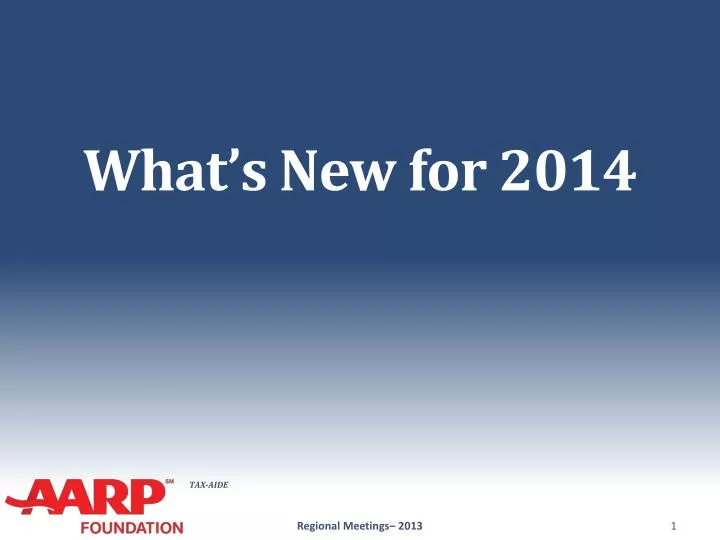 what s new for 2014