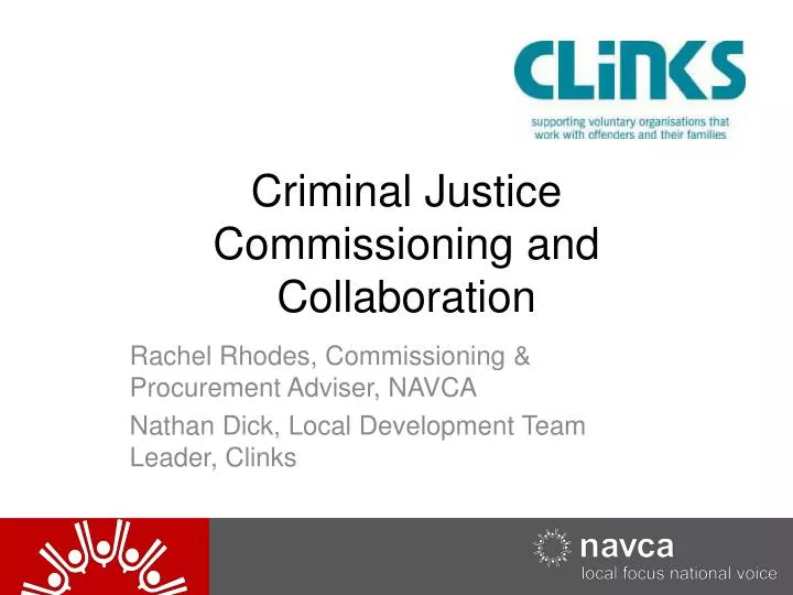 criminal justice commissioning and collaboration