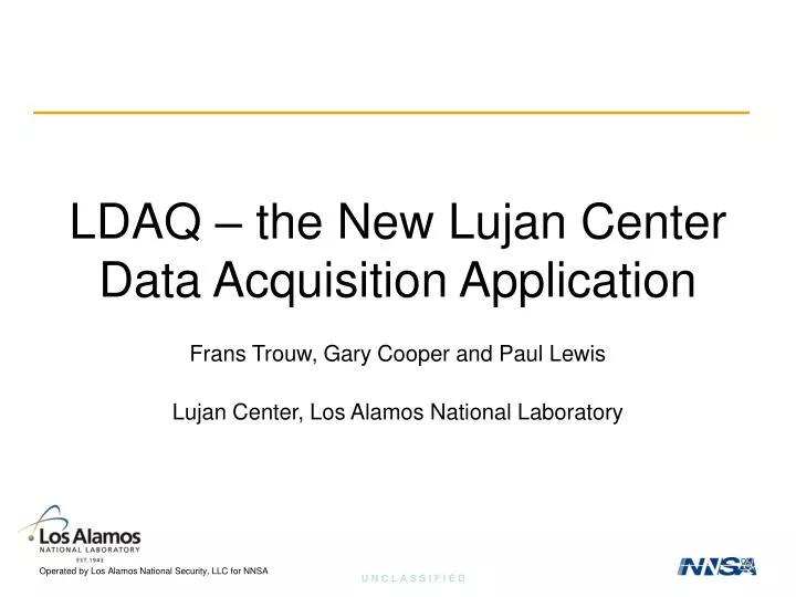 ldaq the new lujan center data acquisition application