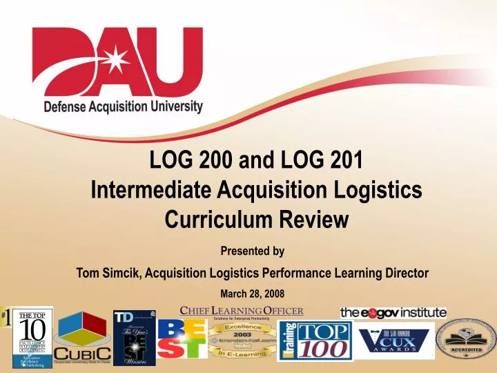 log 200 and log 201 intermediate acquisition logistics curriculum review