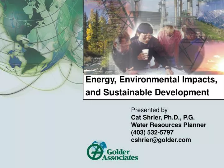 energy environmental impacts and sustainable development