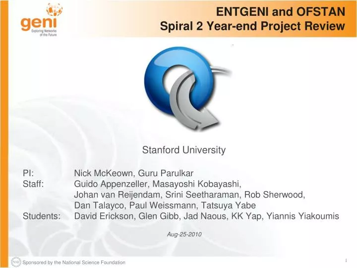entgeni and ofstan spiral 2 year end project review