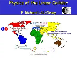 Physics of the Linear Collider F. Richard LAL/Orsay