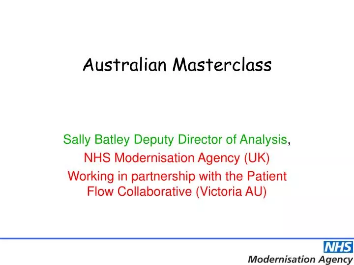 australian masterclass