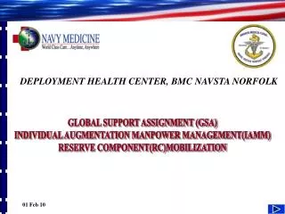 GLOBAL SUPPORT ASSIGNMENT (GSA) INDIVIDUAL AUGMENTATION MANPOWER MANAGEMENT(IAMM)
