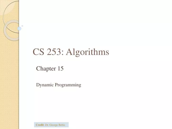 cs 253 algorithms