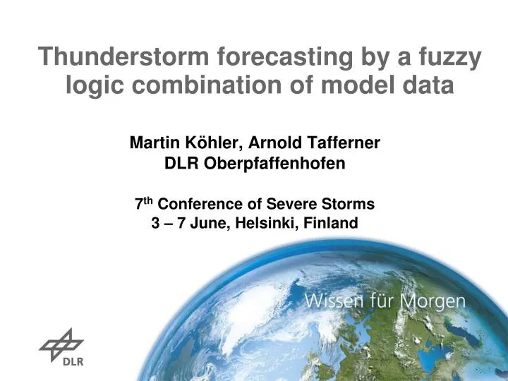 thunderstorm forecasting by a fuzzy logic combination of model data