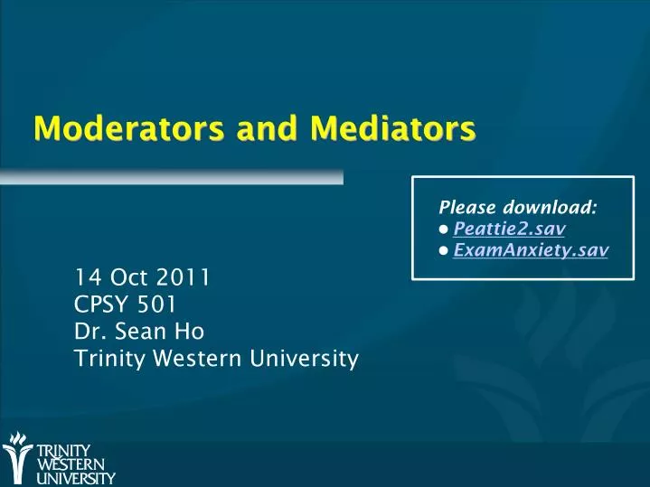 14 oct 2011 cpsy 501 dr sean ho trinity western university