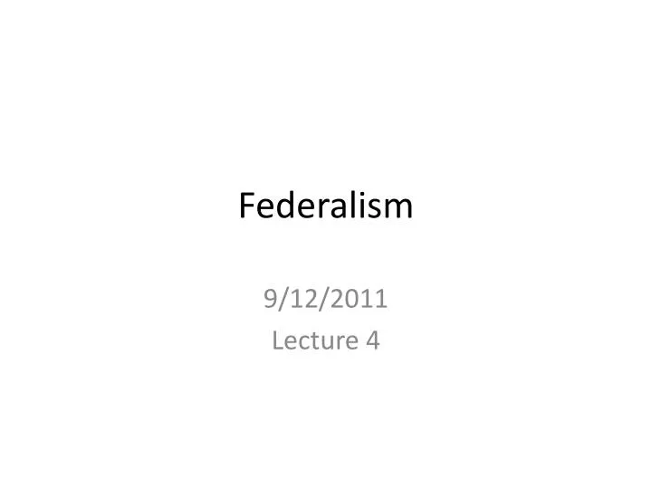 federalism