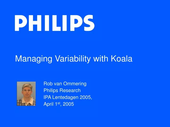 managing variability with koala