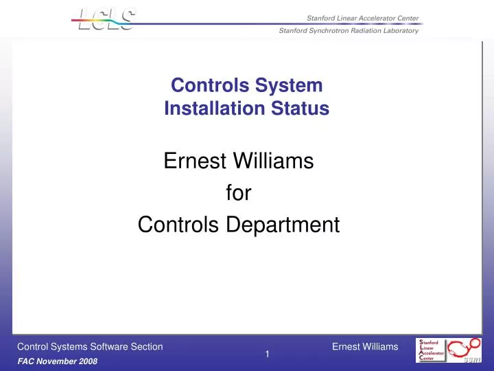 controls system installation status