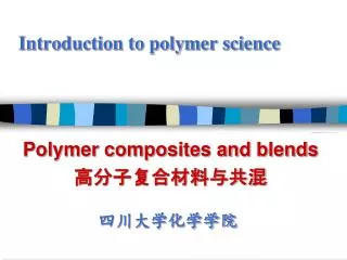 introduction to polymer science