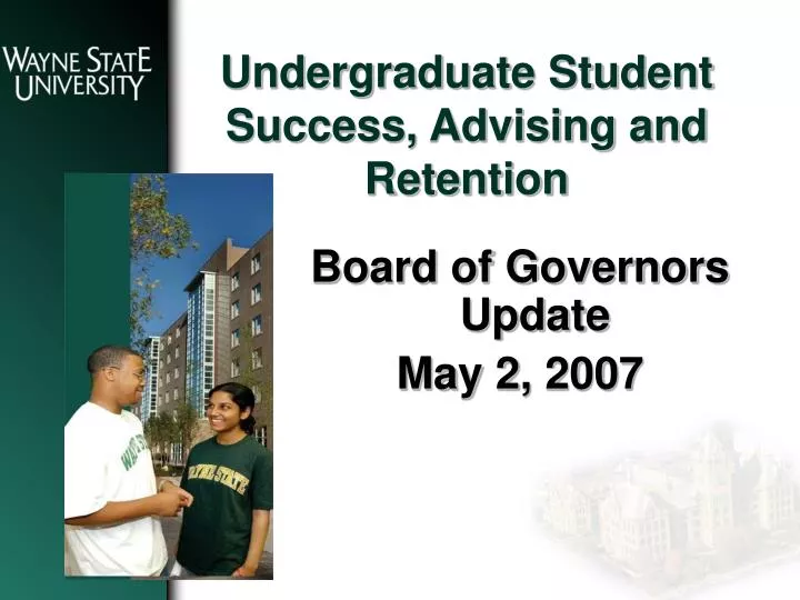 undergraduate student success advising and retention