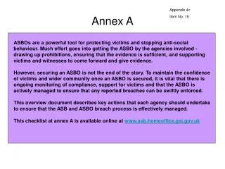 Annex A