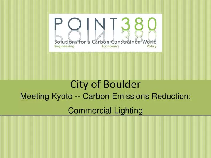 city of boulder meeting kyoto carbon emissions reduction commercial lighting