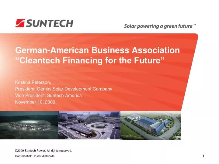 german american business association cleantech financing for the future
