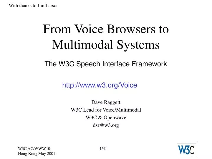 from voice browsers to multimodal systems