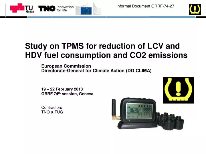study on tpms for reduction of lcv and hdv fuel consumption and co2 emissions