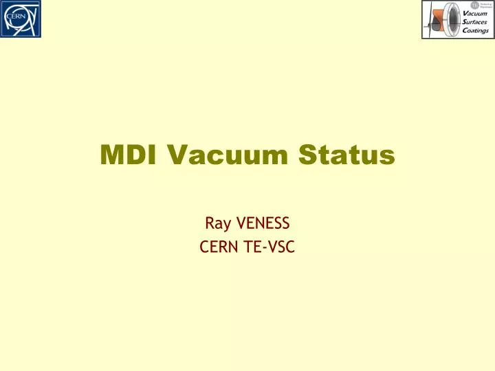 mdi vacuum status