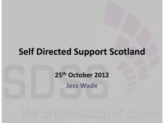 Self Directed Support Scotland