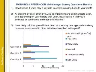 MORNING &amp; AFTERNOON Mid-Manager Survey Questions Results