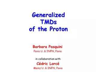 Generalized TMDs of the Proton