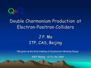 Double Charmonium Production at Electron-Positron Colliders