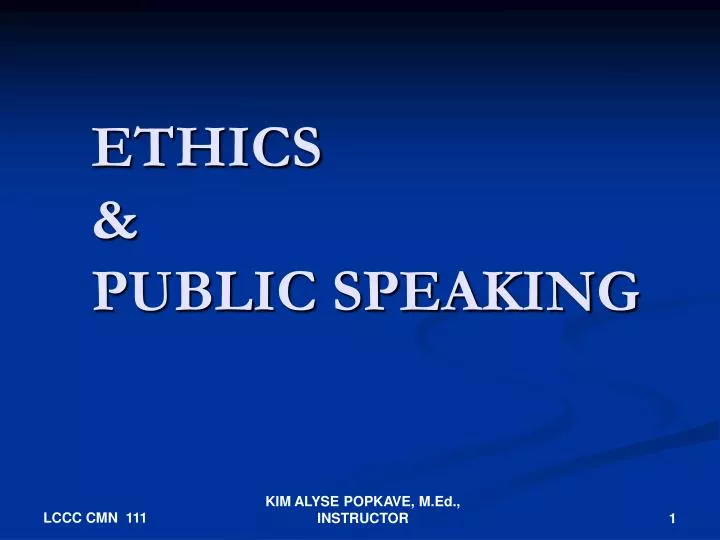 ethics public speaking