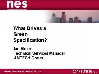 Ian Elmer Technical Services Manager AMTECH Group