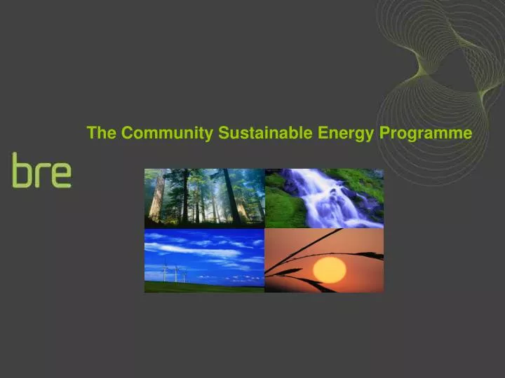 the community sustainable energy programme