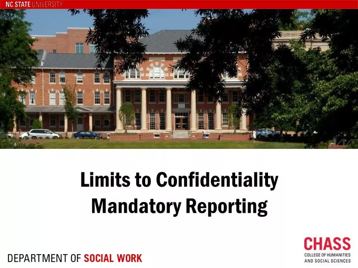 limits to confidentiality mandatory reporting