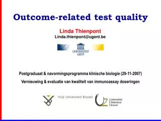 Outcome-related test quality