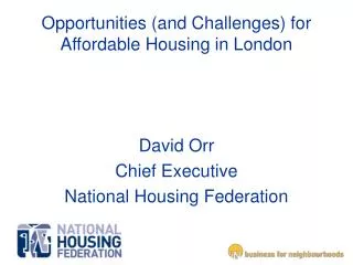 Opportunities (and Challenges) for Affordable Housing in London
